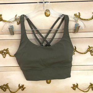 Lululemon Longline Energy Bra Size 6 Grey Sage